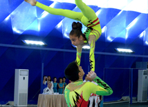 Bakıda idman gimnastikası və akrobatika gimnastikası üzrə Birgə Azərbaycan Birinciliyi start götürüb. Azərbaycan, 3 dekabr 2015